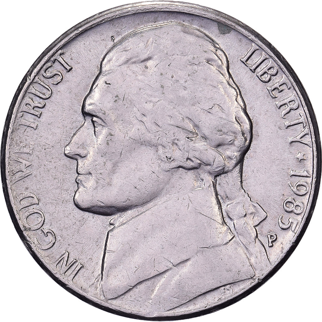 Estados Unidos, 5 Cents, Jefferson, 1985, U.S. Mint, Cobre - níquel, MBC+