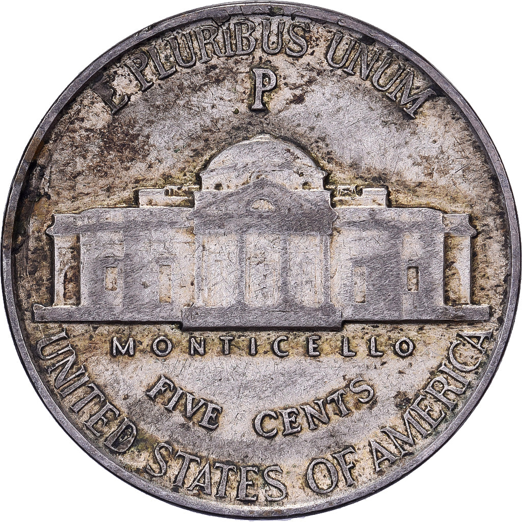 États-Unis, 5 Cents, Jefferson, 1942, U.S. Mint, Cupro-nickel, TB+, KM:192