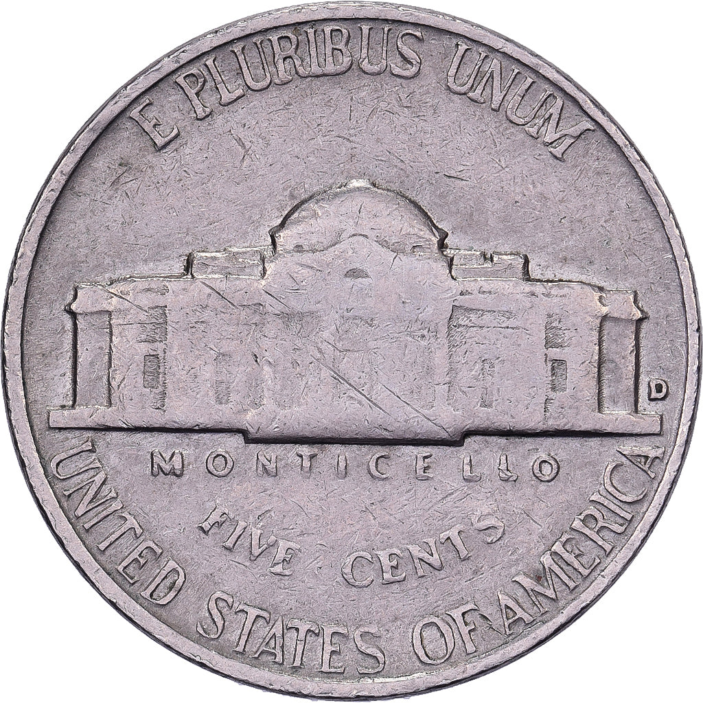 United States, 5 Cents, Jefferson, 1961, U.S. Mint, Copper-nickel, VF(30-35)