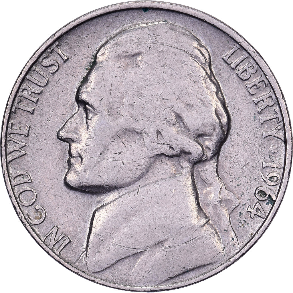 États-Unis, 5 Cents, Jefferson, 1964, U.S. Mint, Cupro-nickel, TTB, KM:A192
