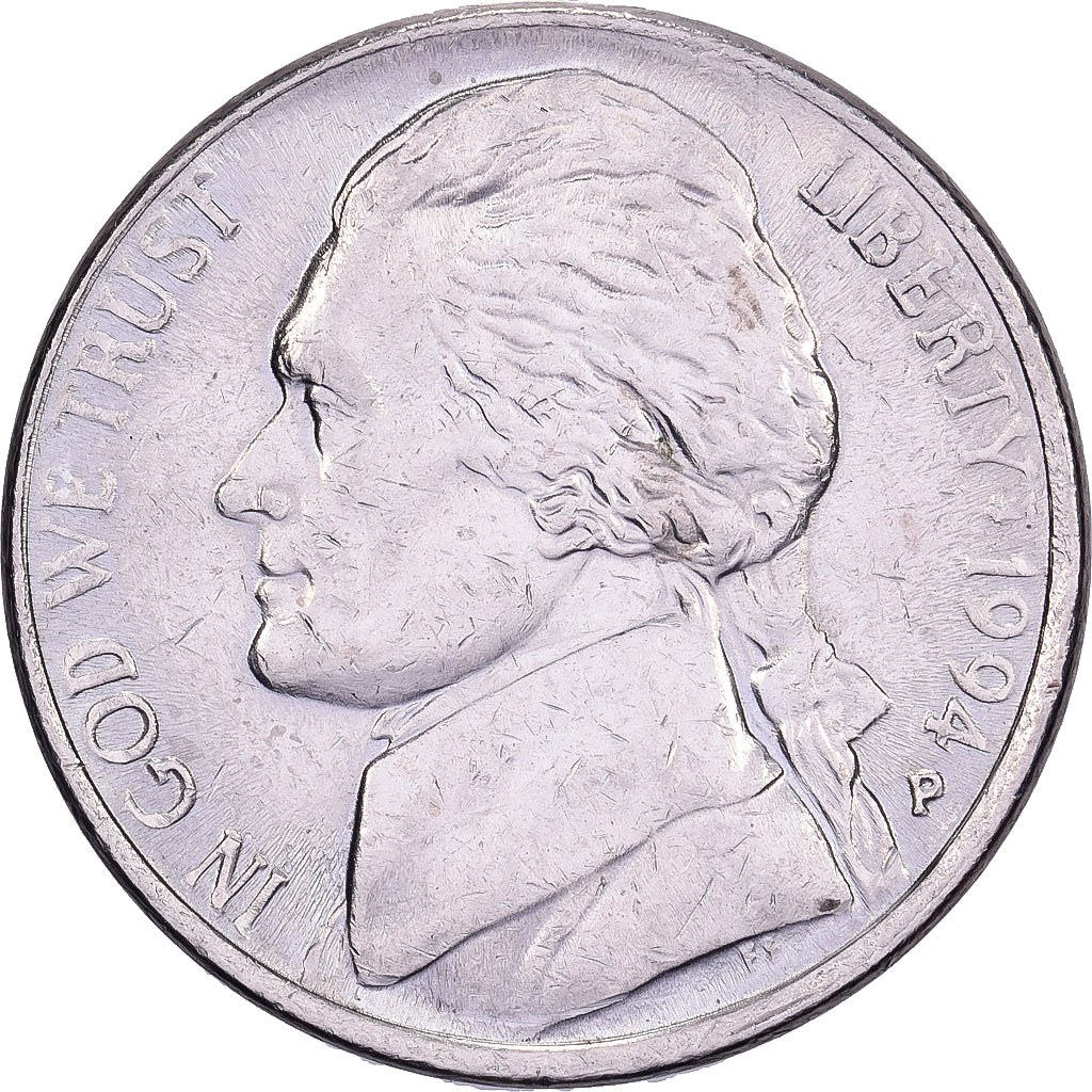 United States, 5 Cents, Jefferson, 1994, U.S. Mint, Copper-nickel, AU(50-53)