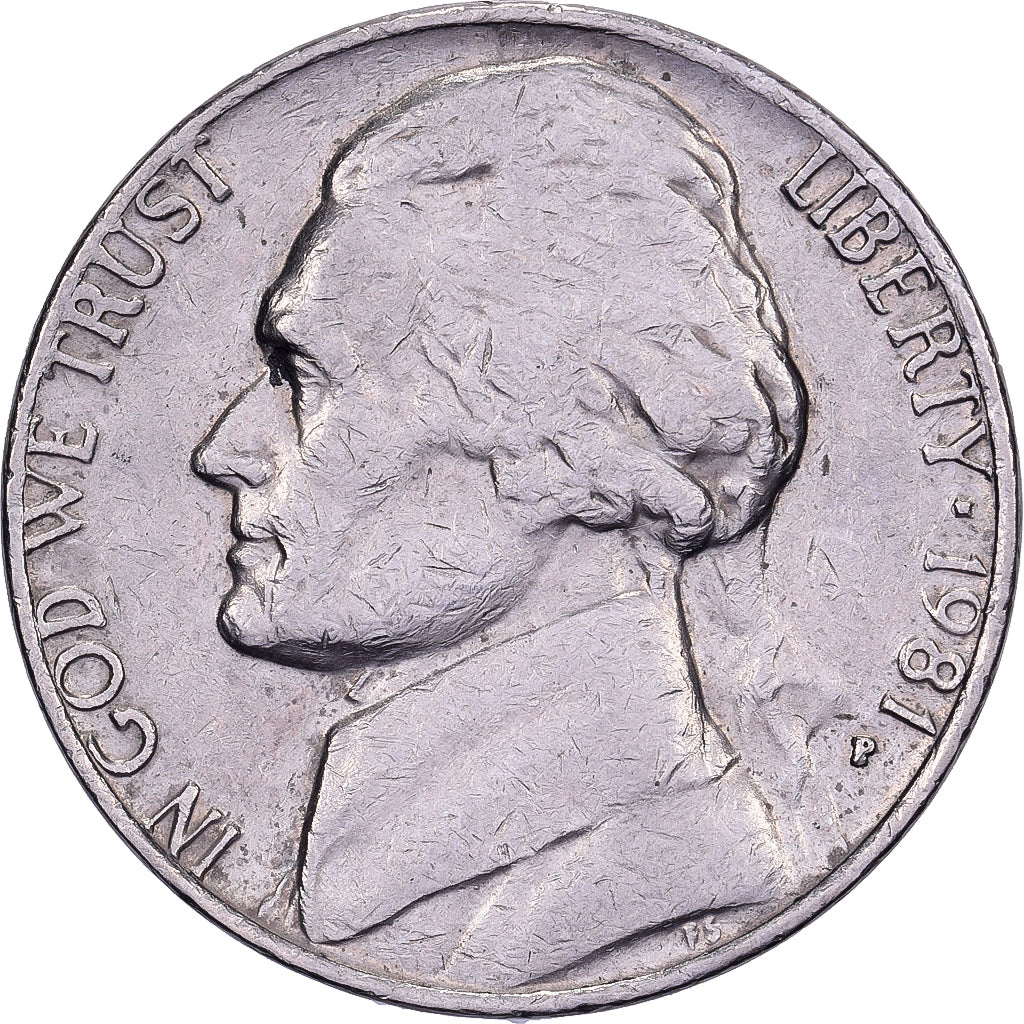 États-Unis, 5 Cents, Jefferson, 1981, U.S. Mint, Cupro-nickel, TTB, KM:A192
