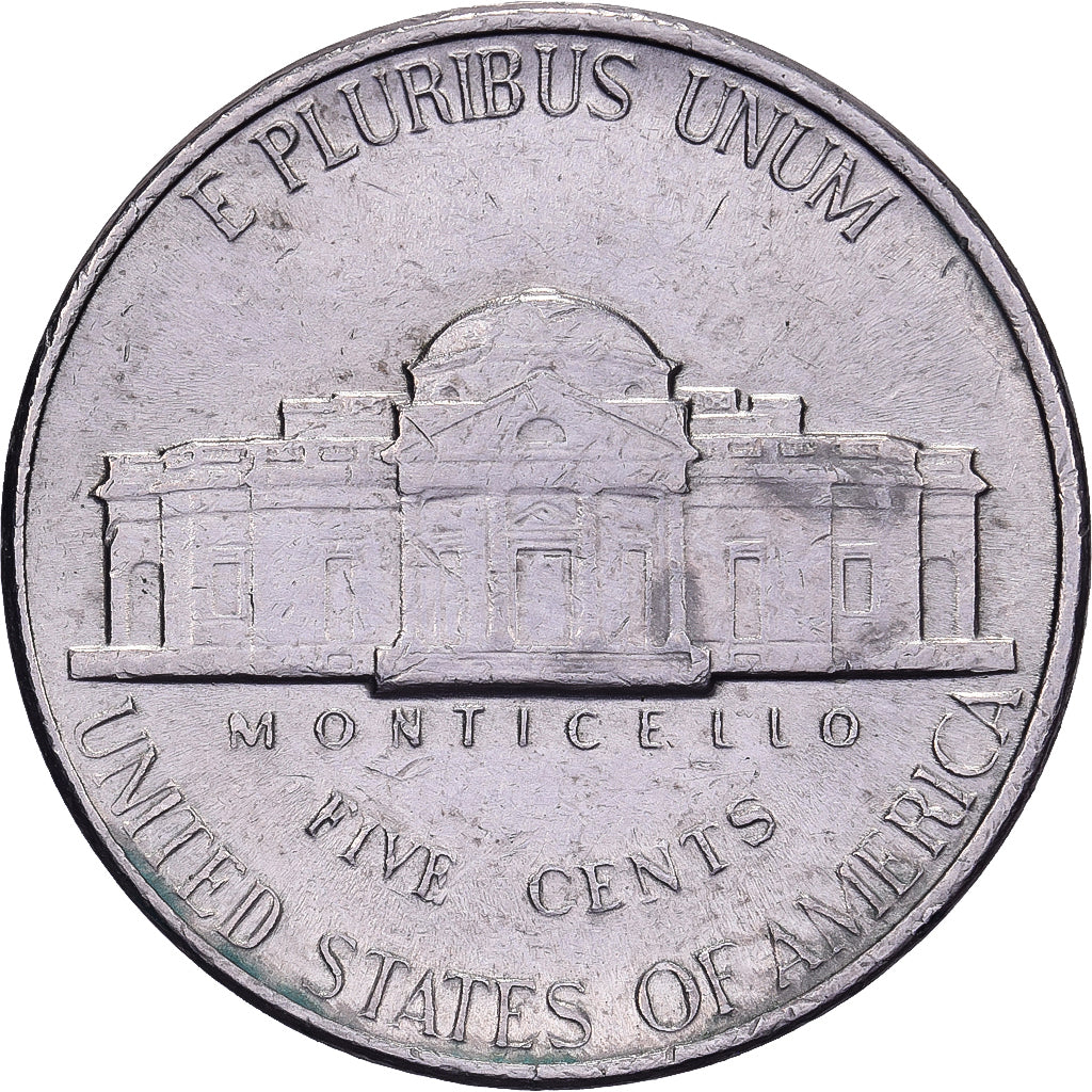 Estados Unidos, 5 Cents, Jefferson, 1991, U.S. Mint, Cobre - níquel, MBC