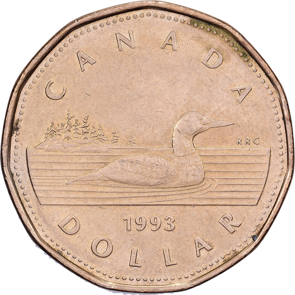 Canada, Elizabeth II, Dollar, 1993, Royal Canadian Mint, Aureate-Bronze Plated