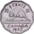Kanada, George VI, 5 Cents, 1947, Royal Canadian Mint, Nickel, SS+, KM:39a