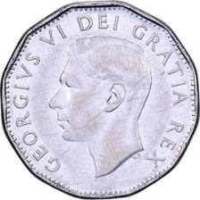 Canada, George VI, 5 Cents, 1952, Royal Canadian Mint, Chromium And Nickel