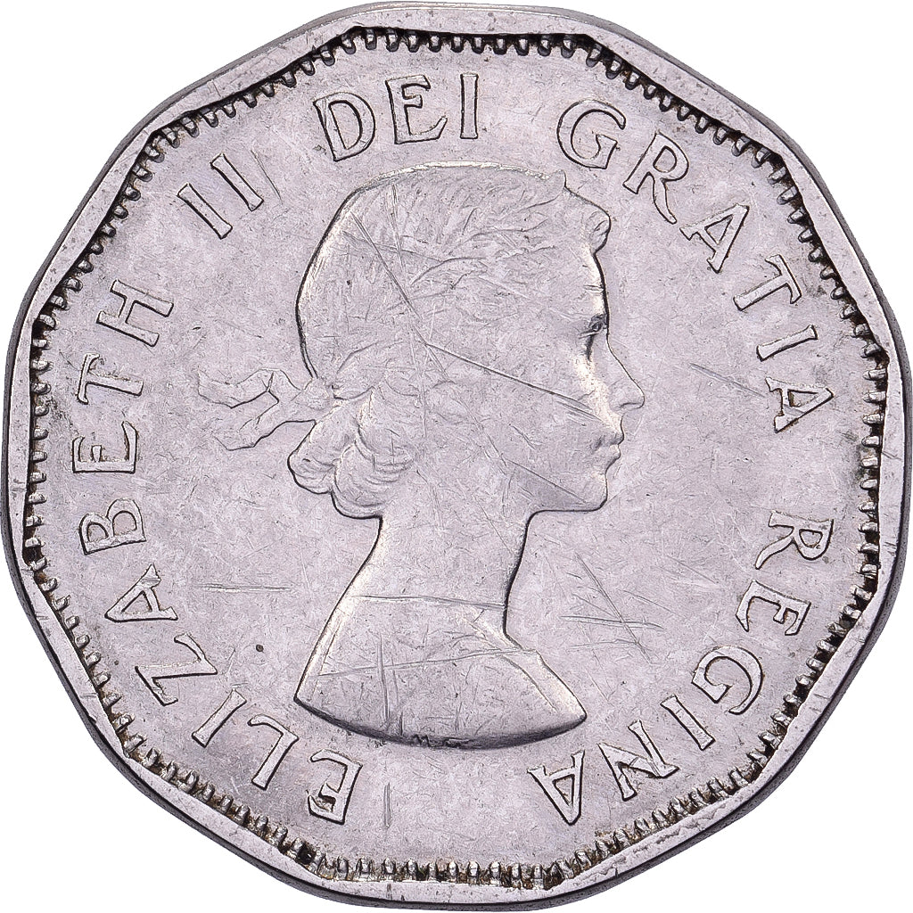 Canada, Elizabeth II, 5 Cents, 1960, Royal Canadian Mint, Nickel, ZF+, KM:50a