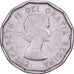 Canada, Elizabeth II, 5 Cents, 1960, Royal Canadian Mint, Nickel, ZF+, KM:50a