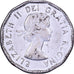 Canadá, Elizabeth II, 5 Cents, 1953, Royal Canadian Mint, Chromium And Nickel