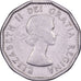 Canada, Elizabeth II, 5 Cents, 1957, Royal Canadian Mint, Nickel, AU(50-53)
