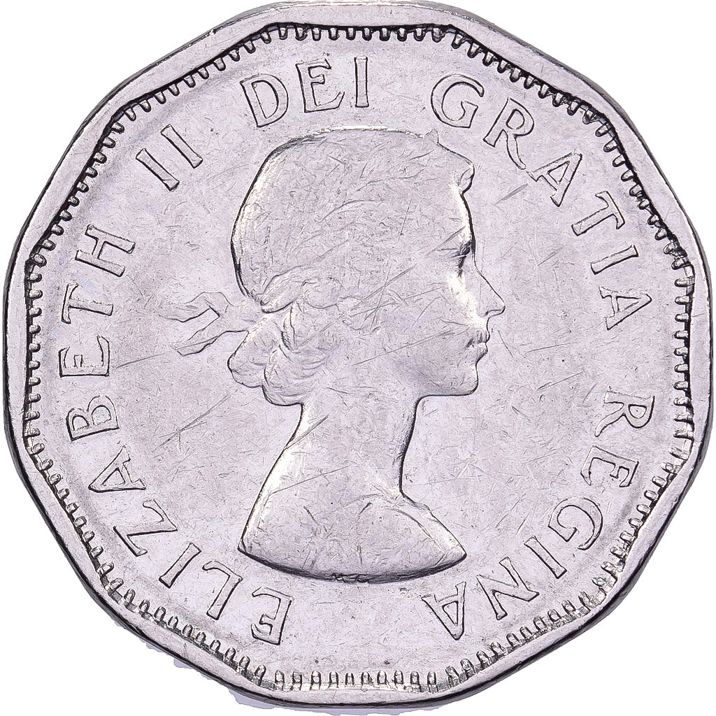 Canada, Elizabeth II, 5 Cents, 1962, Royal Canadian Mint, Nickel, ZF+, KM:50a