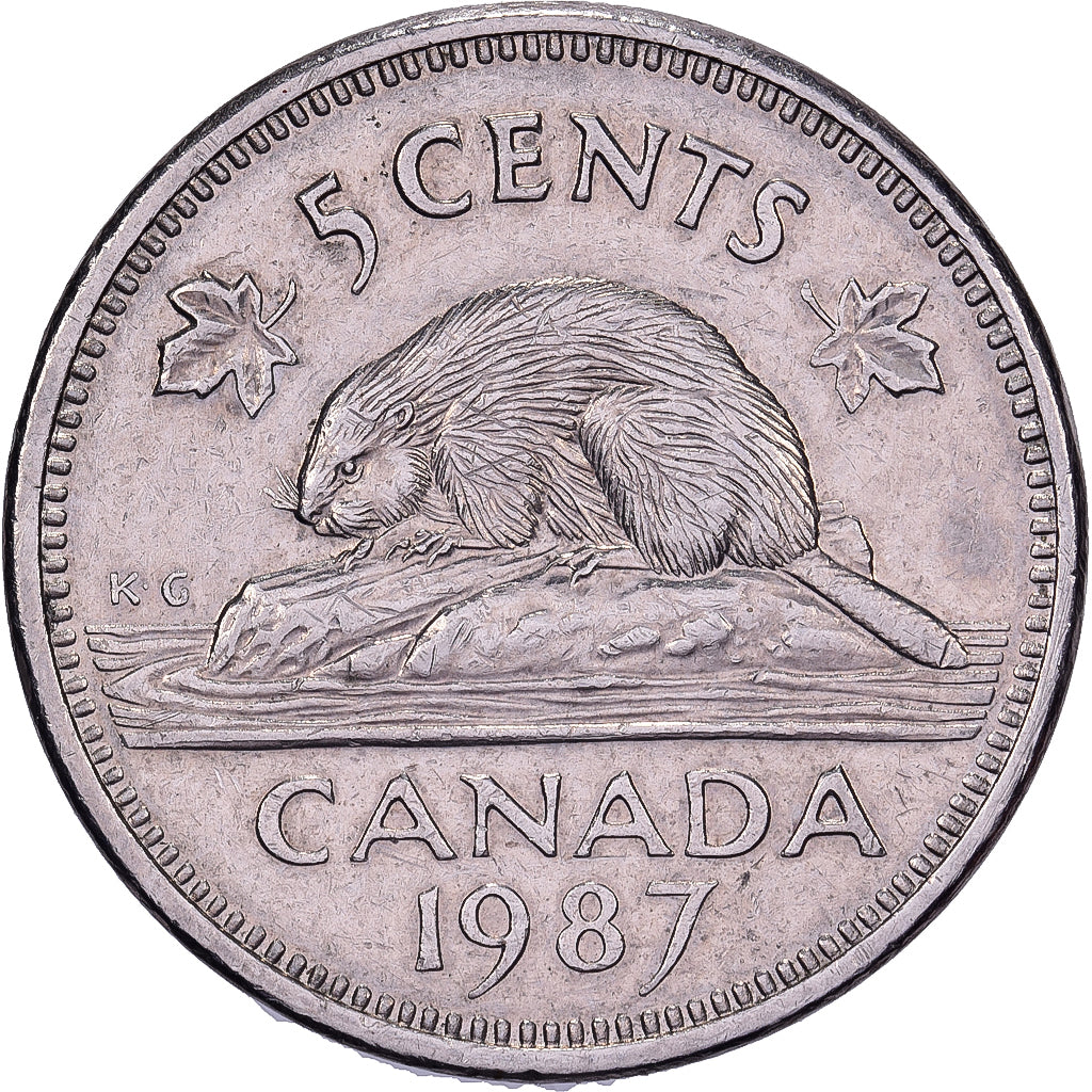 Canada, Elizabeth II, 5 Cents, 1987, Royal Canadian Mint, Copper-nickel
