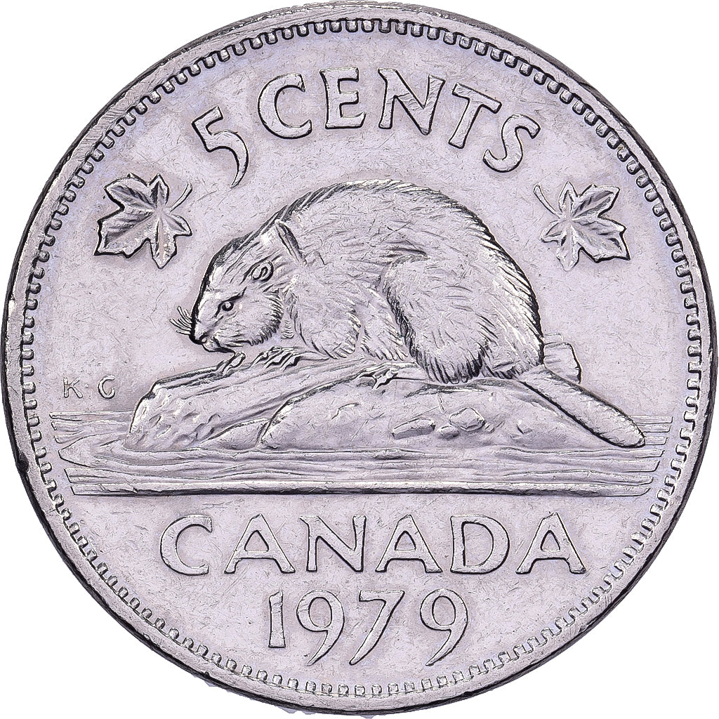 Kanada, Elizabeth II, 5 Cents, 1979, Royal Canadian Mint, Nickel, VZ, KM:60.2