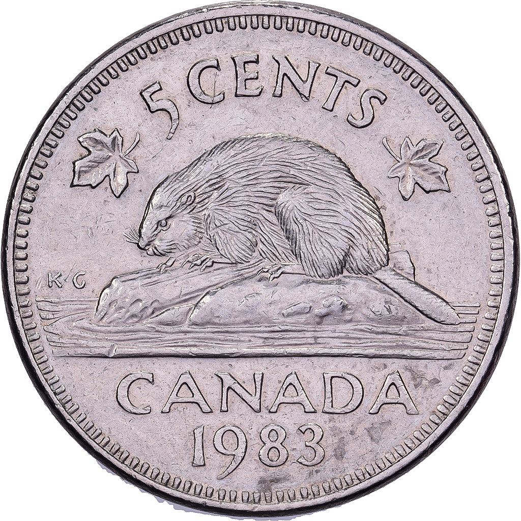 Kanada, Elizabeth II, 5 Cents, 1983, Royal Canadian Mint, Kupfer-Nickel, VZ