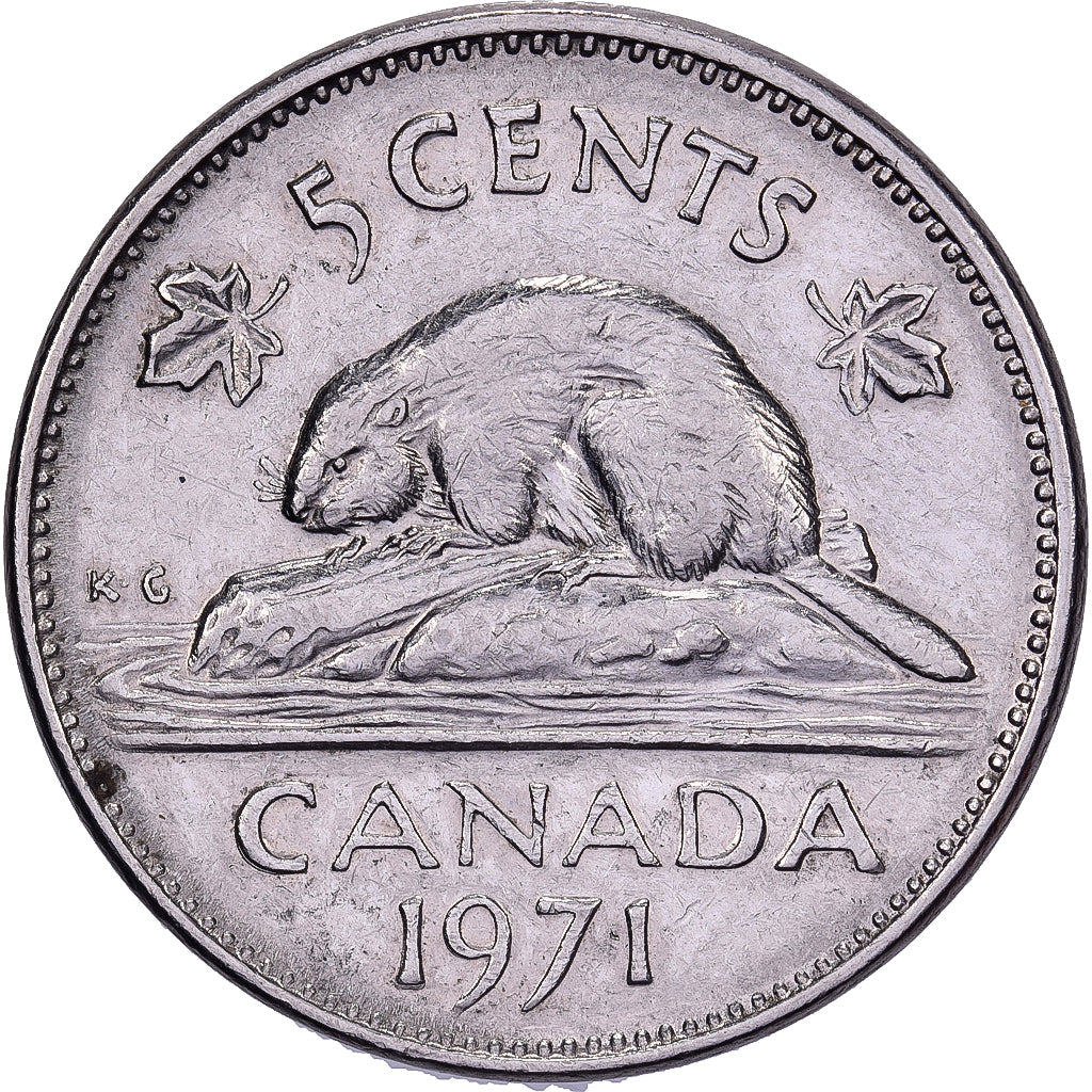 Kanada, Elizabeth II, 5 Cents, 1971, Royal Canadian Mint, Nickel, SS+, KM:60.1