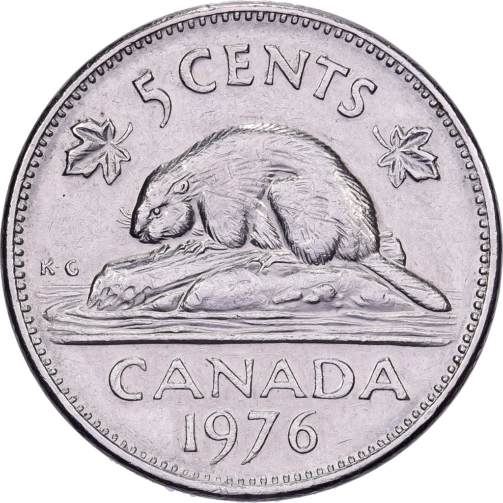 Kanada, Elizabeth II, 5 Cents, 1976, Royal Canadian Mint, Nickel, SS+, KM:60.1