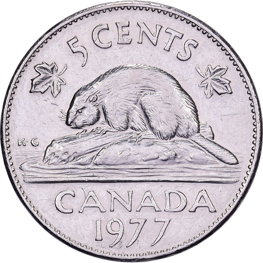 Canada, Elizabeth II, 5 Cents, 1977, Royal Canadian Mint, Nichel, SPL-, KM:60.1