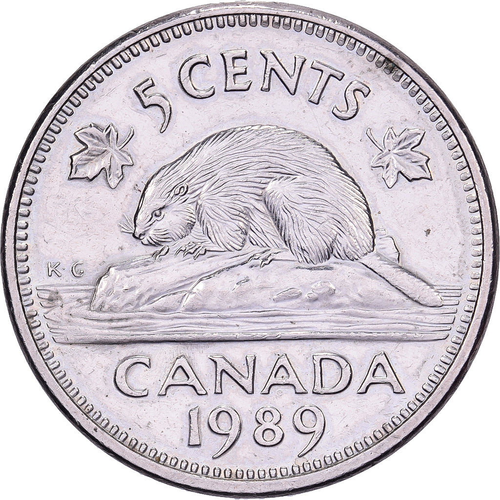 Canada, Elizabeth II, 5 Cents, 1989, Royal Canadian Mint, Copper-nickel