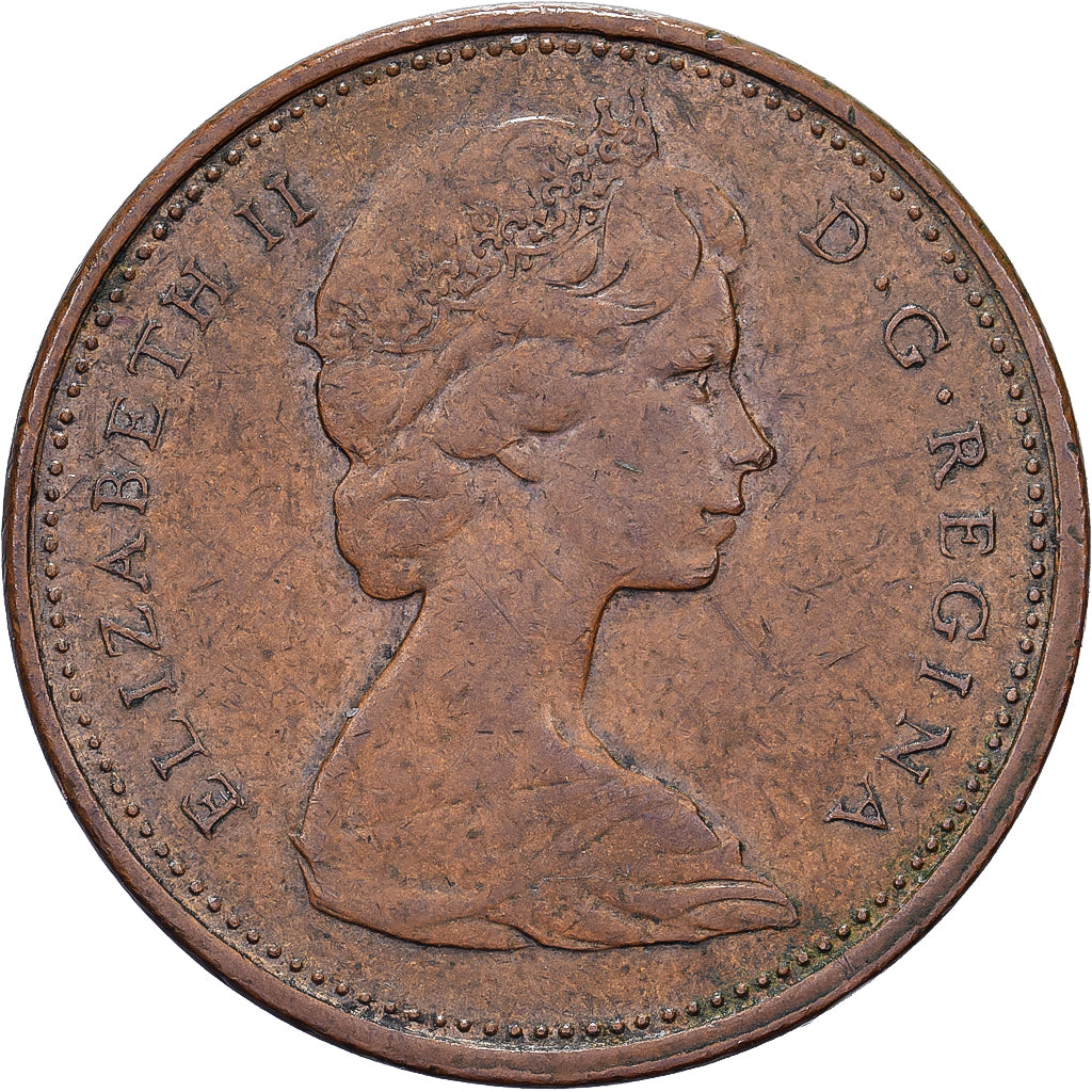 Canadá, Elizabeth II, Cent, 1971, Royal Canadian Mint, Bronce, MBC, KM:59.1