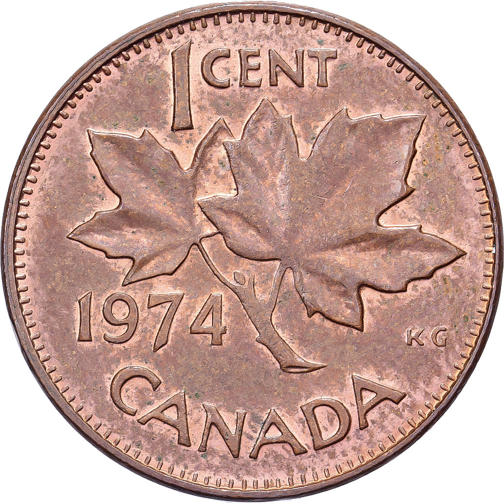 Canadá, Elizabeth II, Cent, 1974, Royal Canadian Mint, Bronce, MBC+, KM:59.1