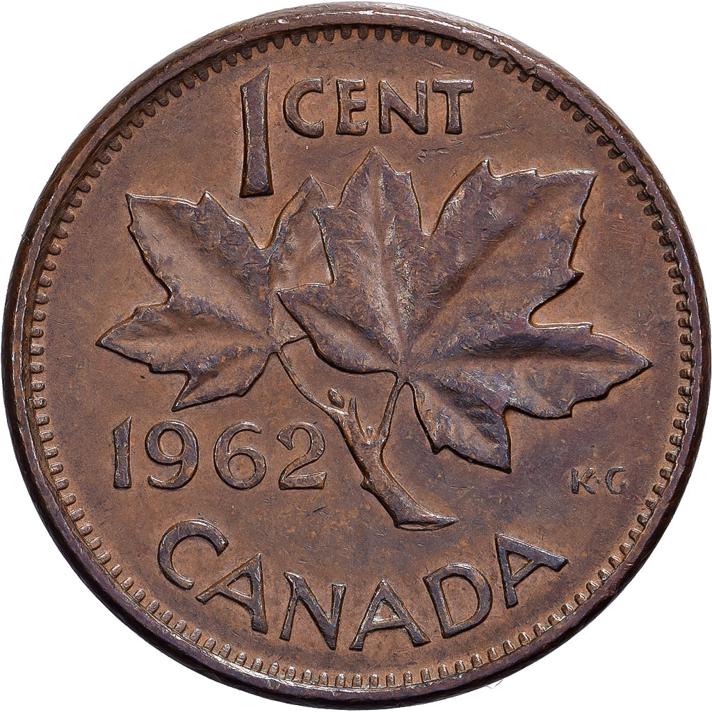 Canadá, Elizabeth II, Cent, 1962, Royal Canadian Mint, Bronce, MBC, KM:49