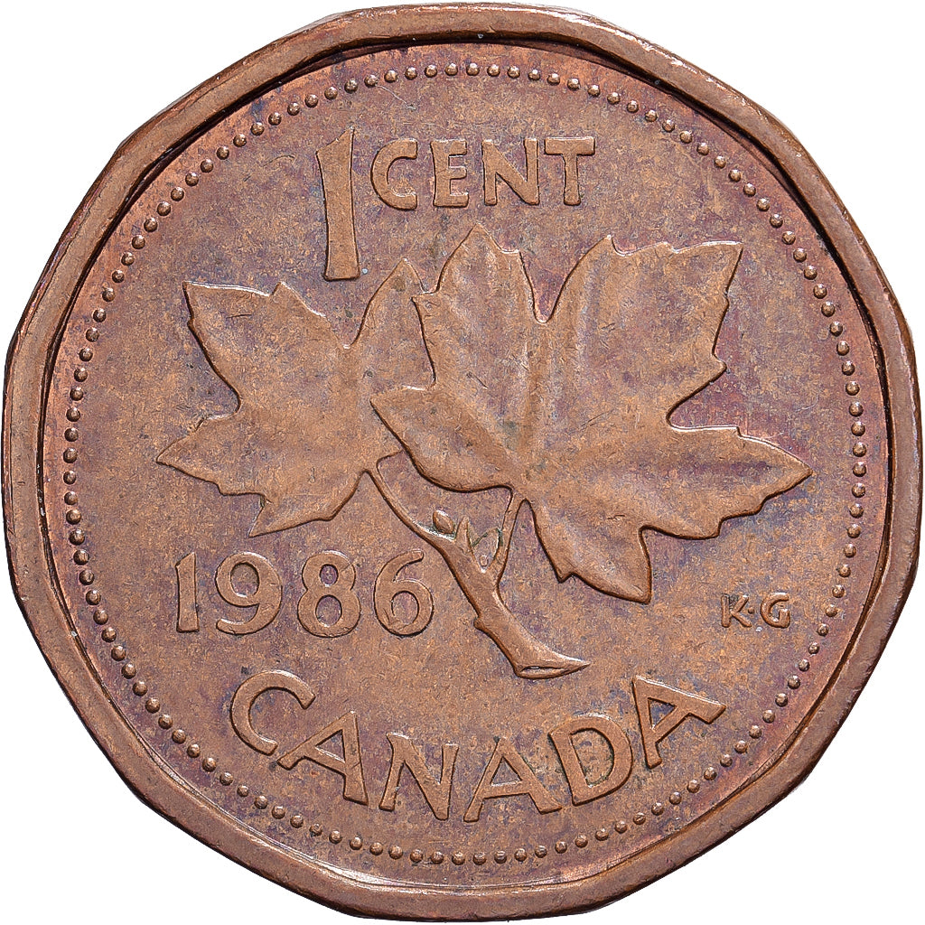 Canadá, Elizabeth II, Cent, 1986, Royal Canadian Mint, Bronce, MBC, KM:132