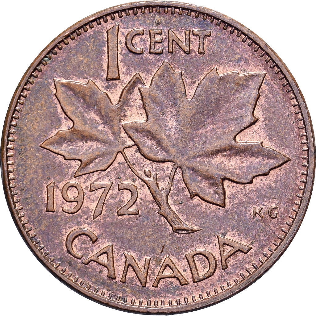 Canadá, Elizabeth II, Cent, 1972, Royal Canadian Mint, Bronce, MBC, KM:59.1