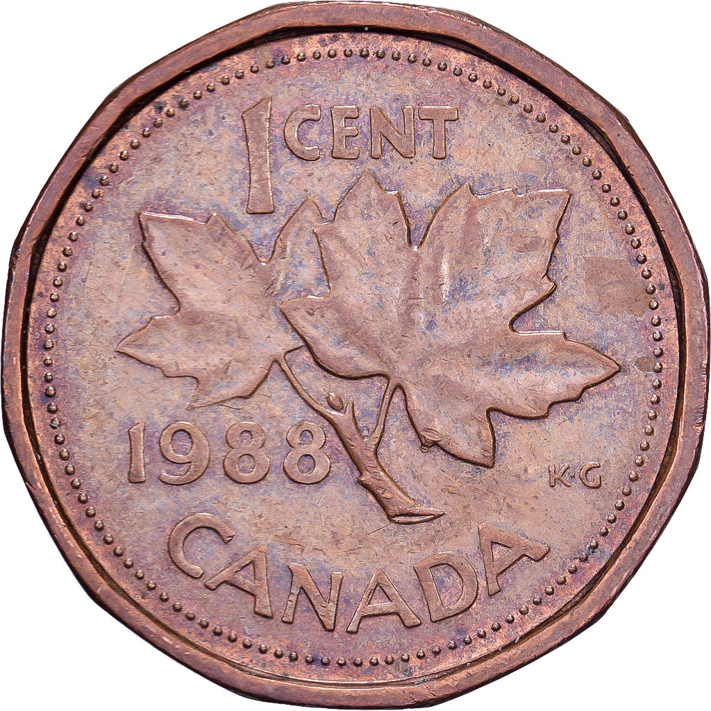 Canada, Elizabeth II, Cent, 1988, Royal Canadian Mint, Bronzo, BB+, KM:132