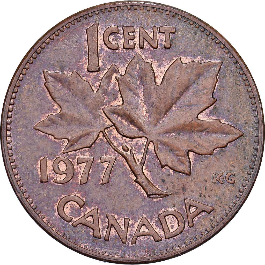 Canada, Elizabeth II, Cent, 1977, Royal Canadian Mint, Bronzen, ZF, KM:59.1