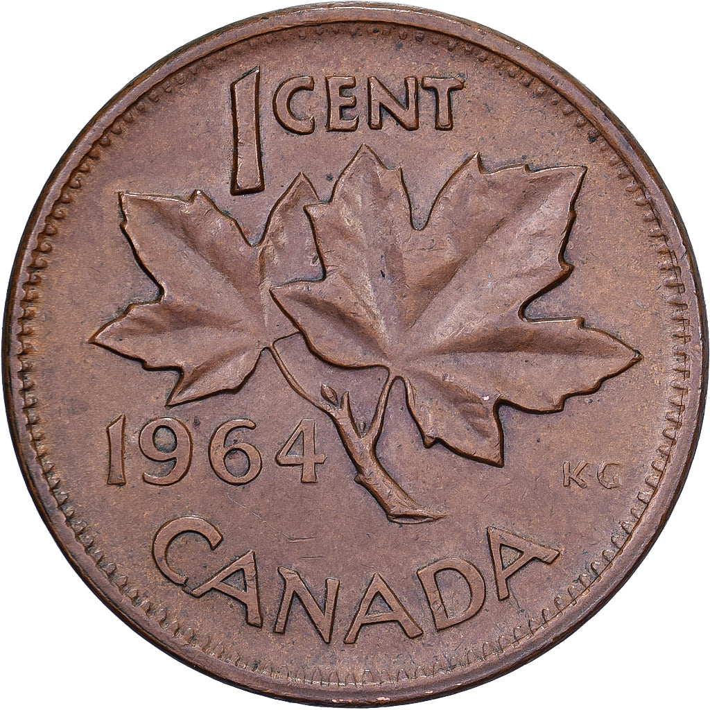 Canadá, Elizabeth II, Cent, 1964, Royal Canadian Mint, Bronce, MBC, KM:49