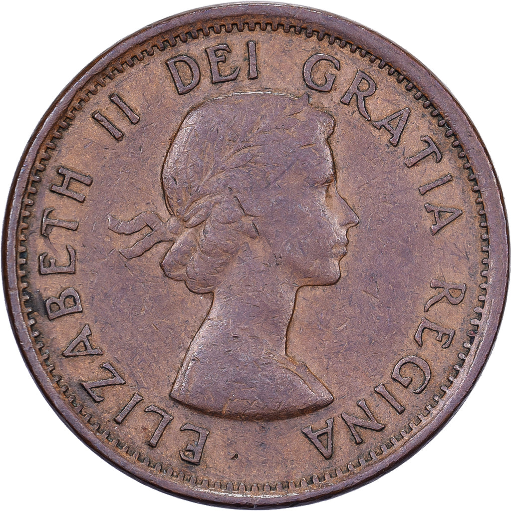Canadá, Elizabeth II, Cent, 1960, Royal Canadian Mint, Bronce, MBC, KM:49