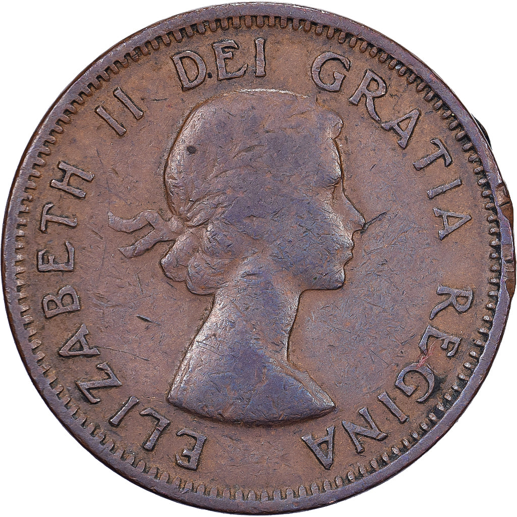 Canadá, Elizabeth II, Cent, 1954, Royal Canadian Mint, Bronze, EF(40-45), KM:49