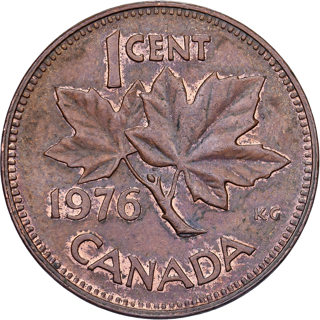 Canada, Elizabeth II, Cent, 1976, Royal Canadian Mint, Bronzen, ZF, KM:59.1