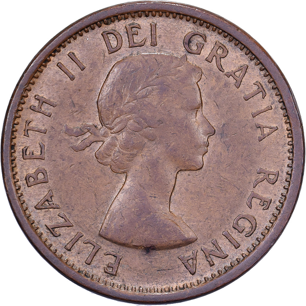 Canadá, Elizabeth II, Cent, 1956, Royal Canadian Mint, Bronze, EF(40-45), KM:49