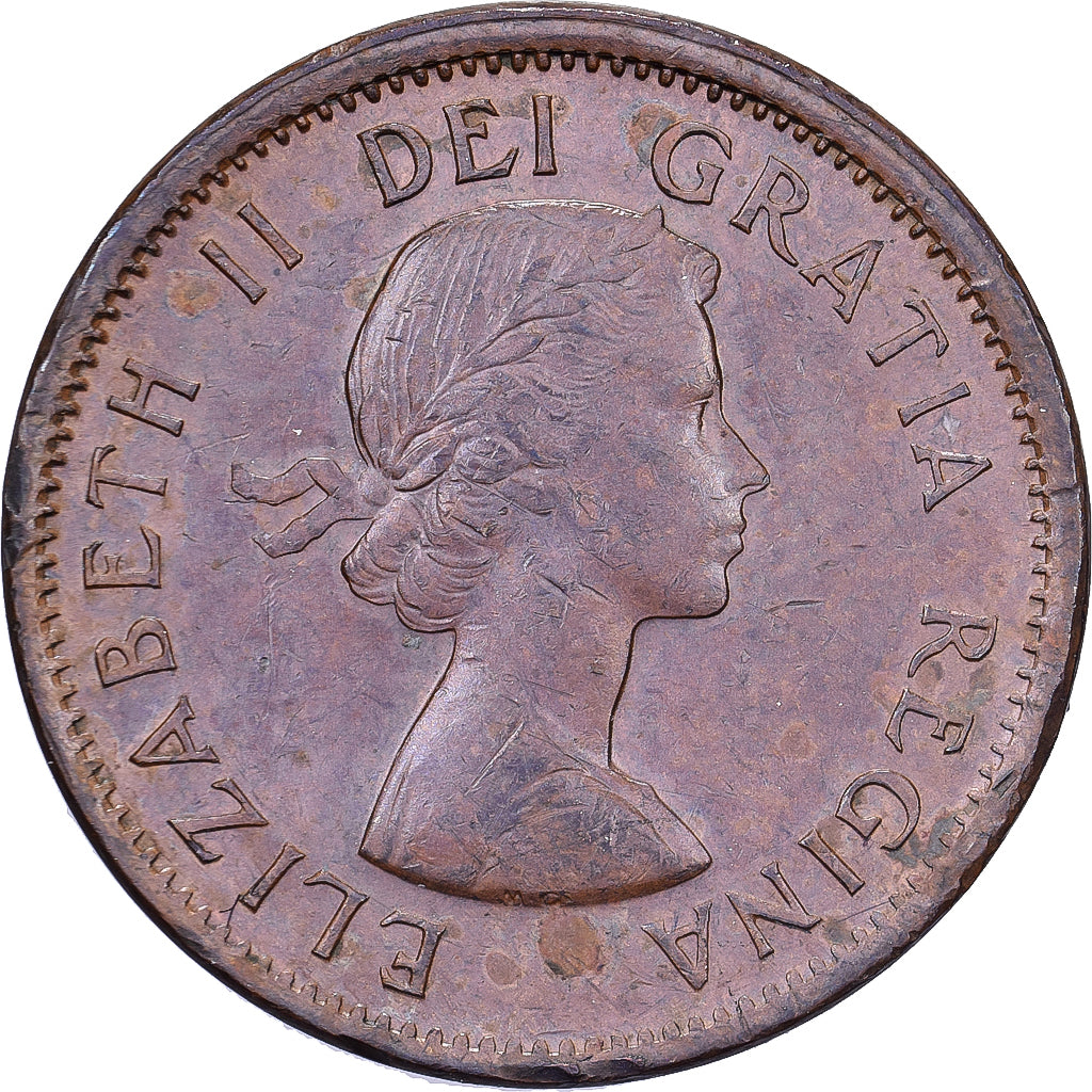 Canadá, Elizabeth II, Cent, 1958, Royal Canadian Mint, Bronze, AU(50-53), KM:49