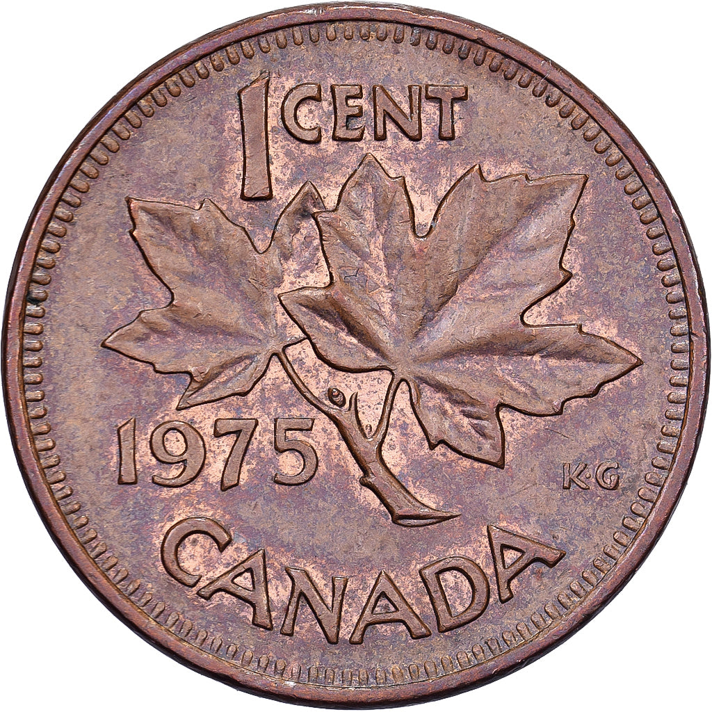 Canada, Elizabeth II, Cent, 1975, Royal Canadian Mint, Bronze, EF(40-45)