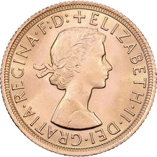 Grande-Bretagne, Élisabeth II, Sovereign, 1962, Or, TTB+, KM:908