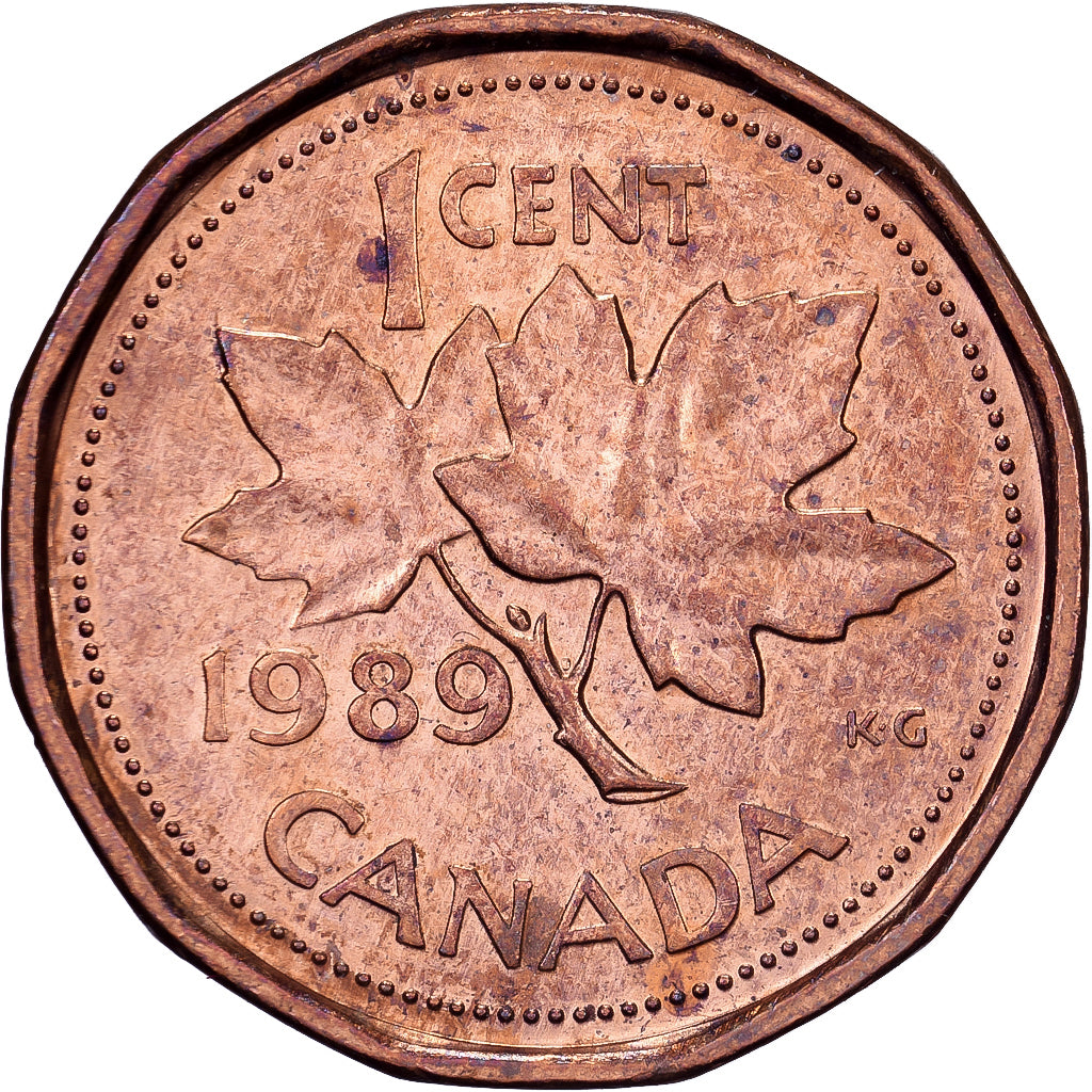 Canada, Elizabeth II, Cent, 1989, Royal Canadian Mint, Bronzo, BB+, KM:132