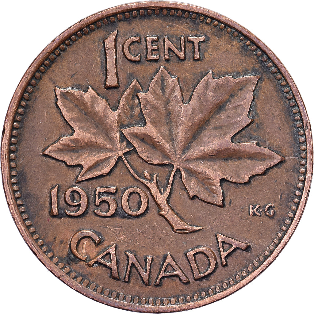 Canadá, George VI, Cent, 1950, Royal Canadian Mint, Bronce, MBC, KM:41