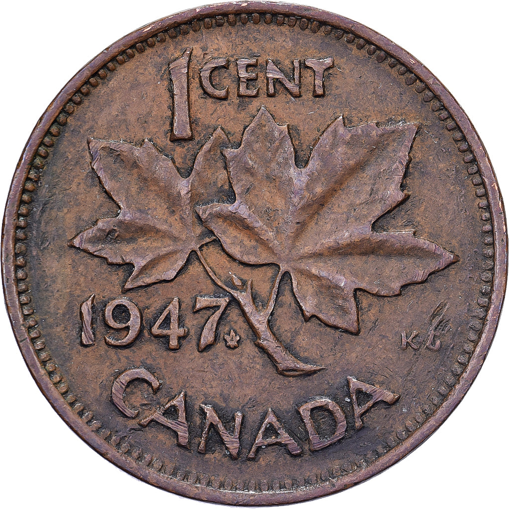 Canada, George VI, Cent, 1947, Royal Canadian Mint, Bronze, EF(40-45), KM:32