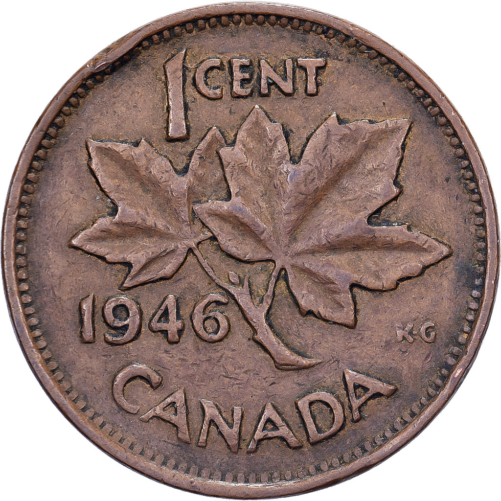 Canada, George VI, Cent, 1946, Royal Canadian Mint, Bronze, EF(40-45), KM:32