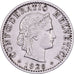 Svizzera, 20 Rappen, 1926, Bern, Nichel, BB, KM:29