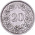 Svizzera, 20 Rappen, 1920, Bern, Nichel, BB, KM:29