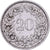 Suíça, 20 Rappen, 1909, Bern, Níquel, EF(40-45), KM:29