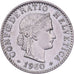Szwajcaria, 20 Rappen, 1960, Bern, Miedź-Nikiel, AU(50-53), KM:29a