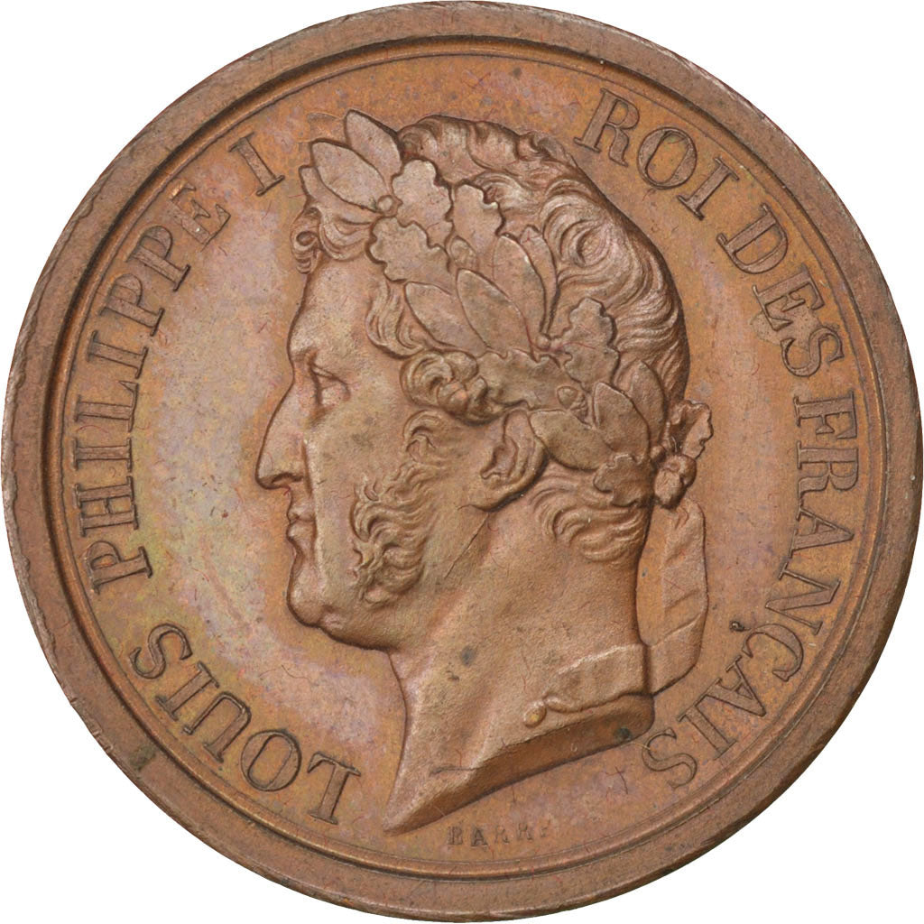 France, Medal, Louis Philippe I, 1842, Copper, Barre, AU(55-58)