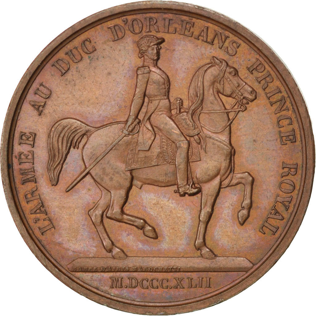 France, Medal, Louis Philippe I, 1842, Copper, Barre, AU(55-58)