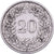 Svizzera, 20 Rappen, 1883, Bern, Nichel, BB, KM:29