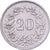 Svizzera, 20 Rappen, 1963, Bern, Rame-nichel, BB, KM:29a