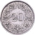 Svizzera, 20 Rappen, 1955, Bern, Rame-nichel, BB, KM:29a